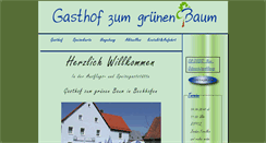 Desktop Screenshot of gasthof-zum-gruenen-baum.de